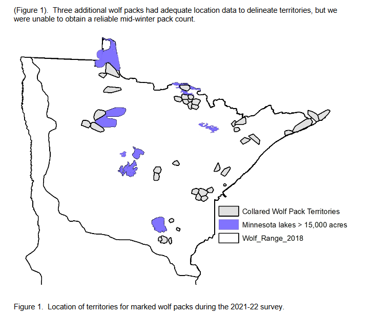 Minnesota Wolf Pack Map